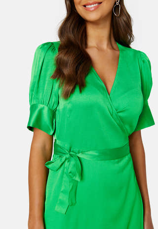 Naria S/S Wrap Midi Dress