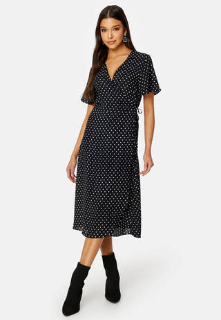Ninna S/S Wrap Midi Dress