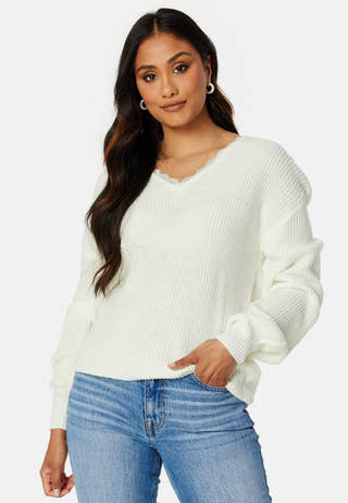 Oa Rev V-Neck Lace Knit