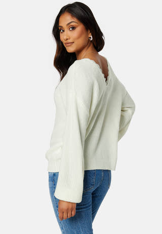 Oa Rev V-Neck Lace Knit