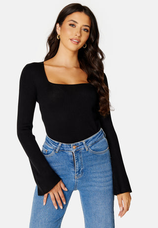 Popsa Squareneck Knit Top