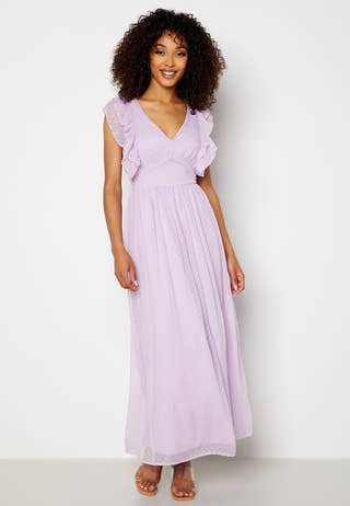 Renata V-neck S/L Ankle Dress