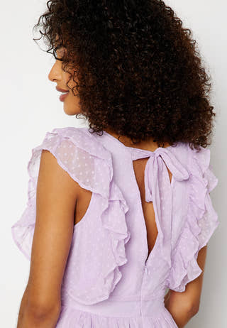 Renata V-neck S/L Ankle Dress