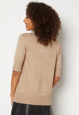 Ril Crew Neck 2/4 Knit Top