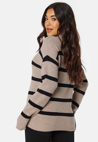 Viril Mockneck L/S Knit Rib Top