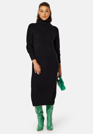 Rill Roll Neck Langermet Midikjole