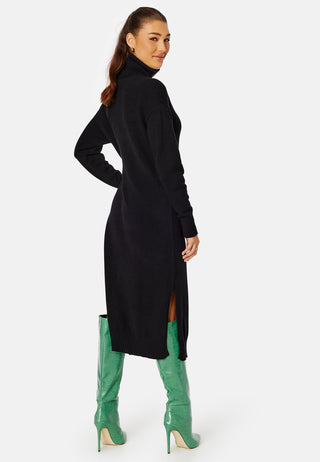 Rill Roll Neck Langermet Midikjole