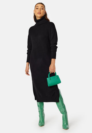 Rill Roll Neck Langermet Midikjole