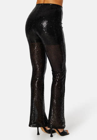 Sequins Flared HW Pants
