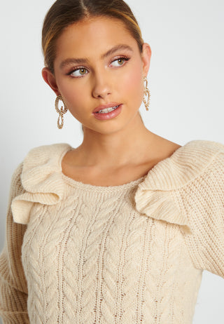 Shy Detail L/S Knit Top