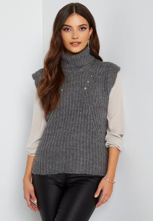 Suba Rollneck Knit Vest