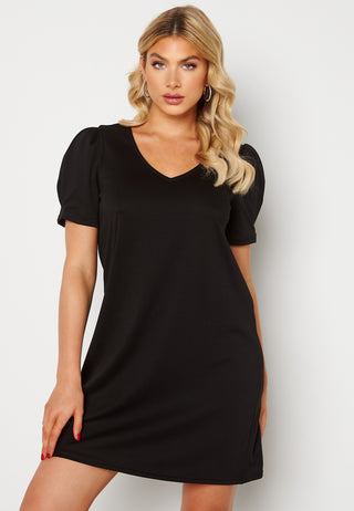Tinny V-Neck S/S Puff Sleeve Dress