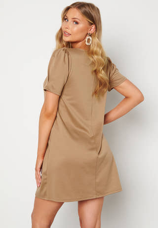 Tinny V-Neck S/S Puff Sleeve Dress