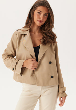 Viaddison L/S Kort Trenchcoat