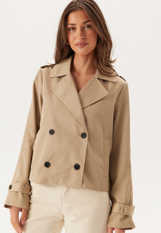 Viaddison L/S SHORT TRENCHCOAT
