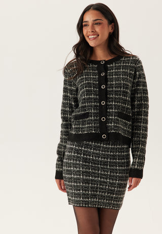 Viaudrey Check L/S Knit Cardigan