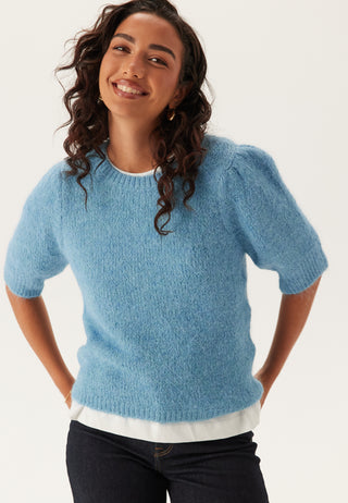 Vibows O-neck 3/4 Strikket Topp