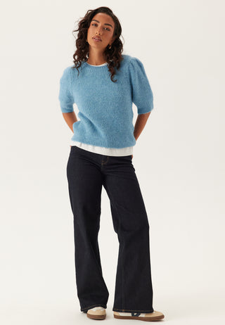 Vibows O-neck 3/4 Strikket Topp