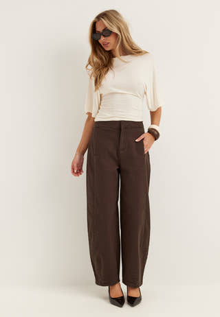 Vichia Hw Barrel Jeans