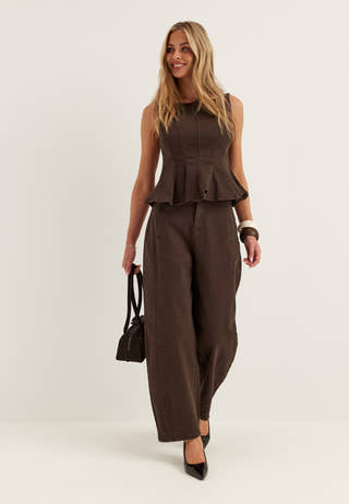 Vichia Hw Barrel Jeans