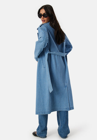 Vici doublebreasted L/S denim trenchcoat