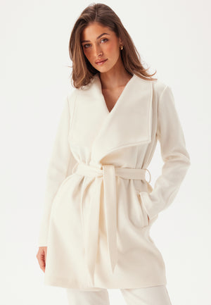 Vicooley Collar Belt Coat