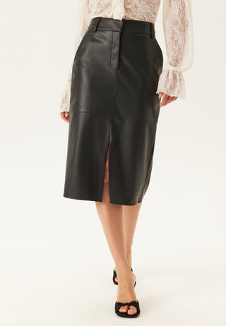 Vidagmar High Waist Midi Coated Skjørt