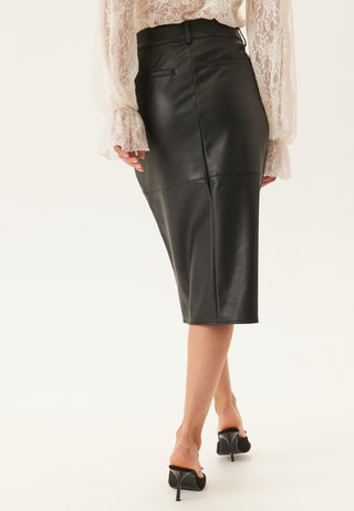 Vidagmar High Waist Midi Coated Skjørt