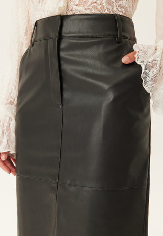 Vidagmar High Waist Midi Coated Skjørt