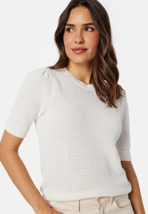 Vidalo O-Neck Kortermet Strikket Topp