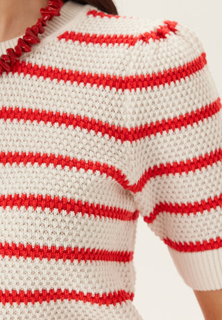 Vidalo O-neck S/S STRIPE KNIT