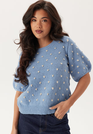 Vidottie 2/4 Sleeve Knit Top