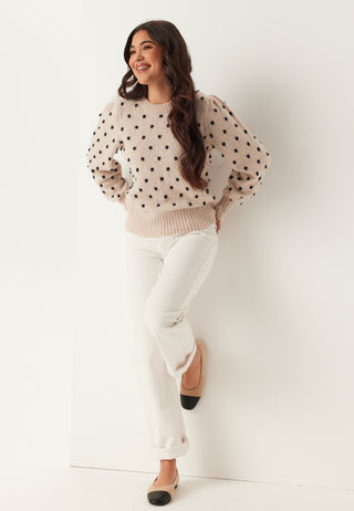 Vidottie L/S O-NECK KNIT TOP O