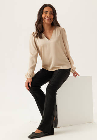 Viellette L/S SMOCK SATIN TOP