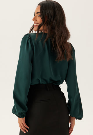 Viellette Langermet Smock Satintopp