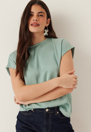 Viellette S/S Satin Topp