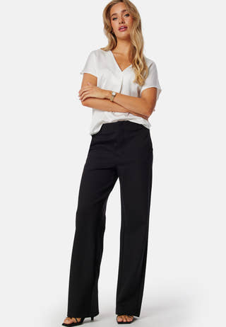 Viellette V-neck S/S SATIN TOP
