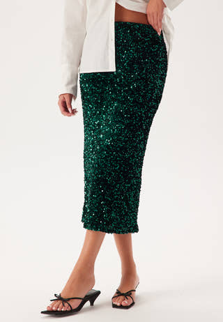 Vifaith Hw Midi Sequin Skirt