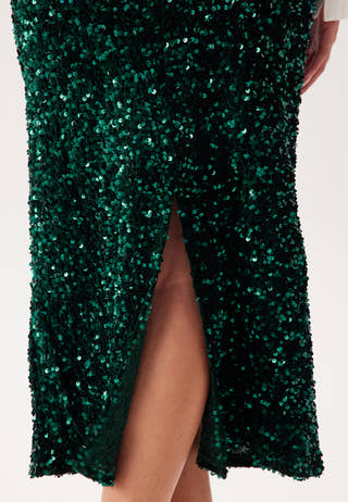 Vifaith Hw Midi Sequin Skirt
