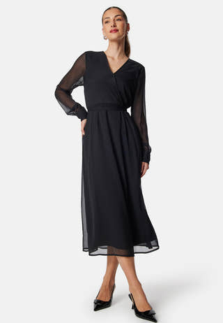 Vifalia V-neck L/S MIDI DRESS