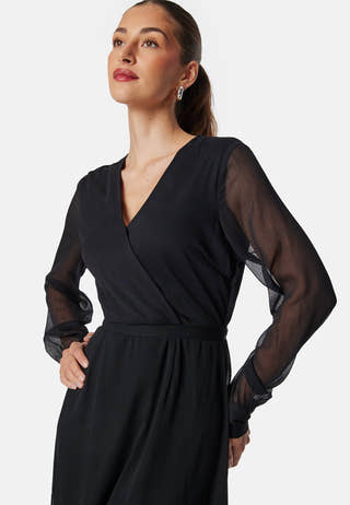 Vifalia V-neck L/S MIDI DRESS