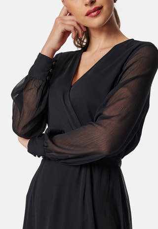 Vifalia V-neck L/S MIDI DRESS