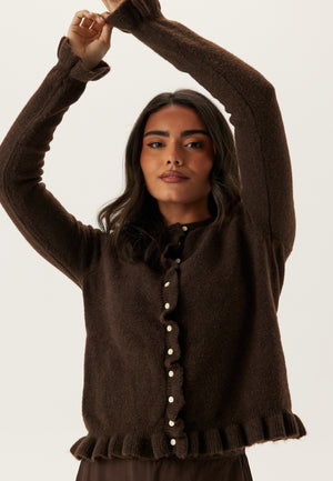 Vijacia O-neck L/S Frill Knit