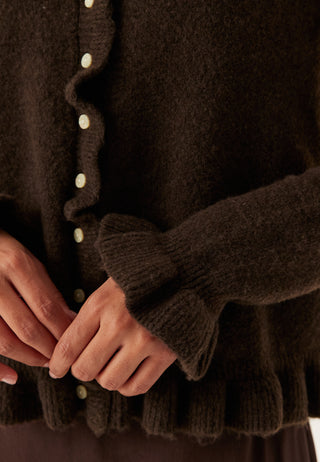 Vijacia O-neck L/S FRILL KNIT