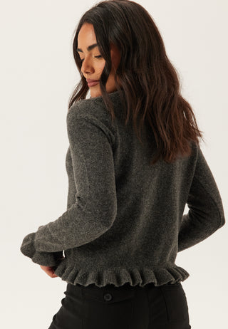 Vijacia O-neck L/S Frill Knit