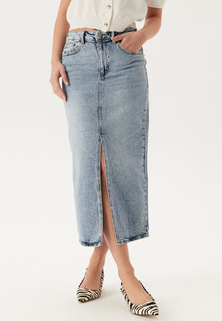 Vijaf High Waist Midi Denim Skirt