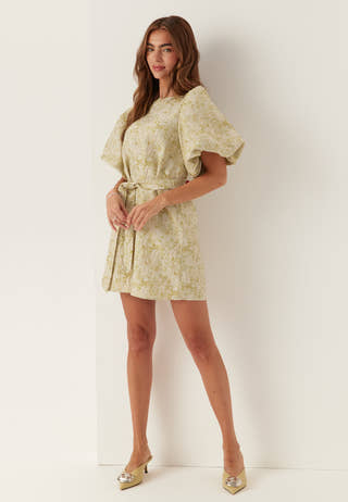 Vikaia Boat Neck 2/4 JACQ SHORT DRESS