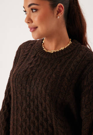 Vikaia L/S OVERSIZE CABLE KNIT