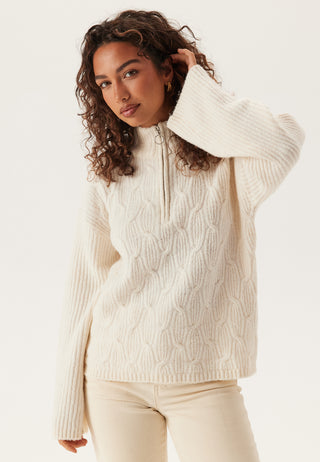 Vilassia L/S High Neck Zipper Genser