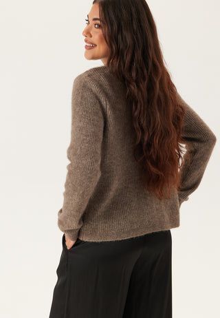 Vilory O-neck Langermet Strikket Cardigan